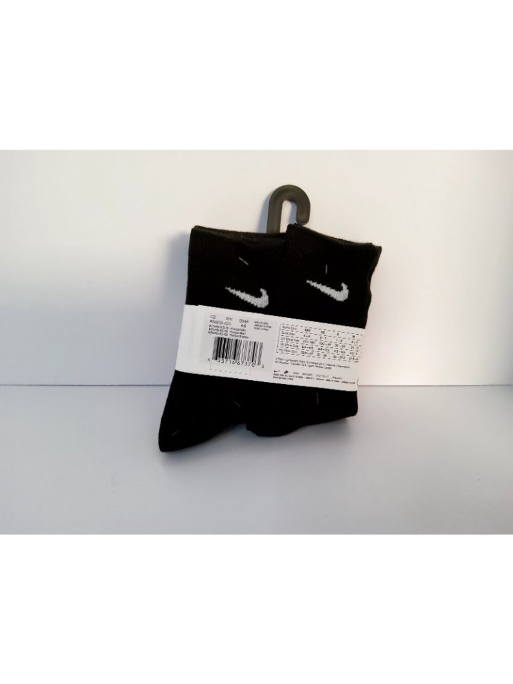 Nike Boys Black 6 Pairs Crew Socks Dri Fit XXS 7C-10C RN0030 023 New With Tags - Picture 2 of 5